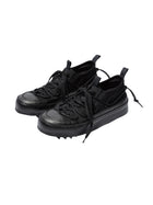 The Viridi-Anne Double Lace-up Shark Sneakers Black