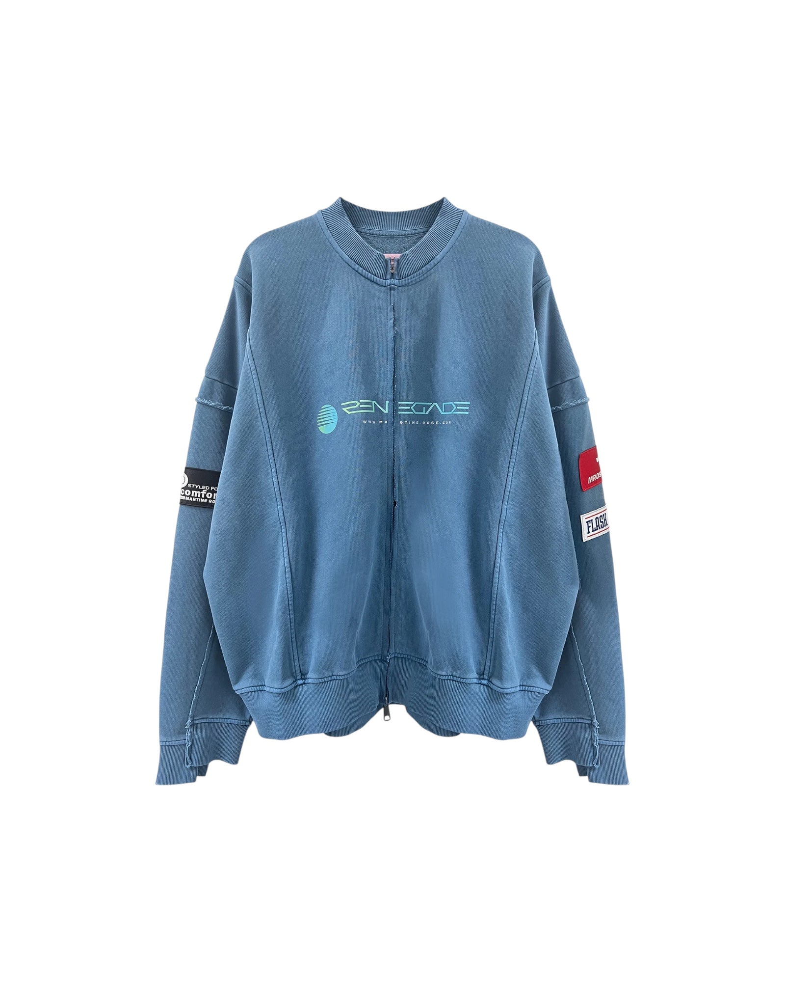 Martine Rose ZIP UP Crew Blue Agean
