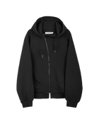 Jiyong Kim Asymmetric Zip-Up Hoodie Black