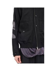 Jiyong Kim Sun-Bleached Double Front Jacket Black