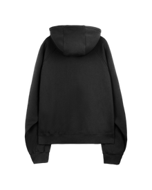Jiyong Kim Asymmetric Zip-Up Hoodie Black