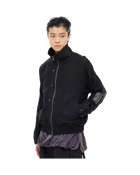Jiyong Kim Sun-Bleached Double Front Jacket Black