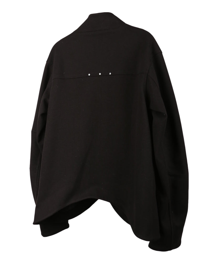 ænrmòus Curly turtleneck Jacket Black