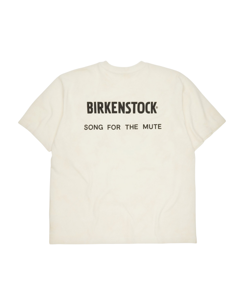 Song For The Mute x Birkenstock 'The Artist' Aged T-Shirt White Dirty Wash