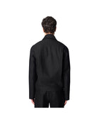 Omar Afridi Cocoon Blouson Jacquard Alpaca Wool Black
