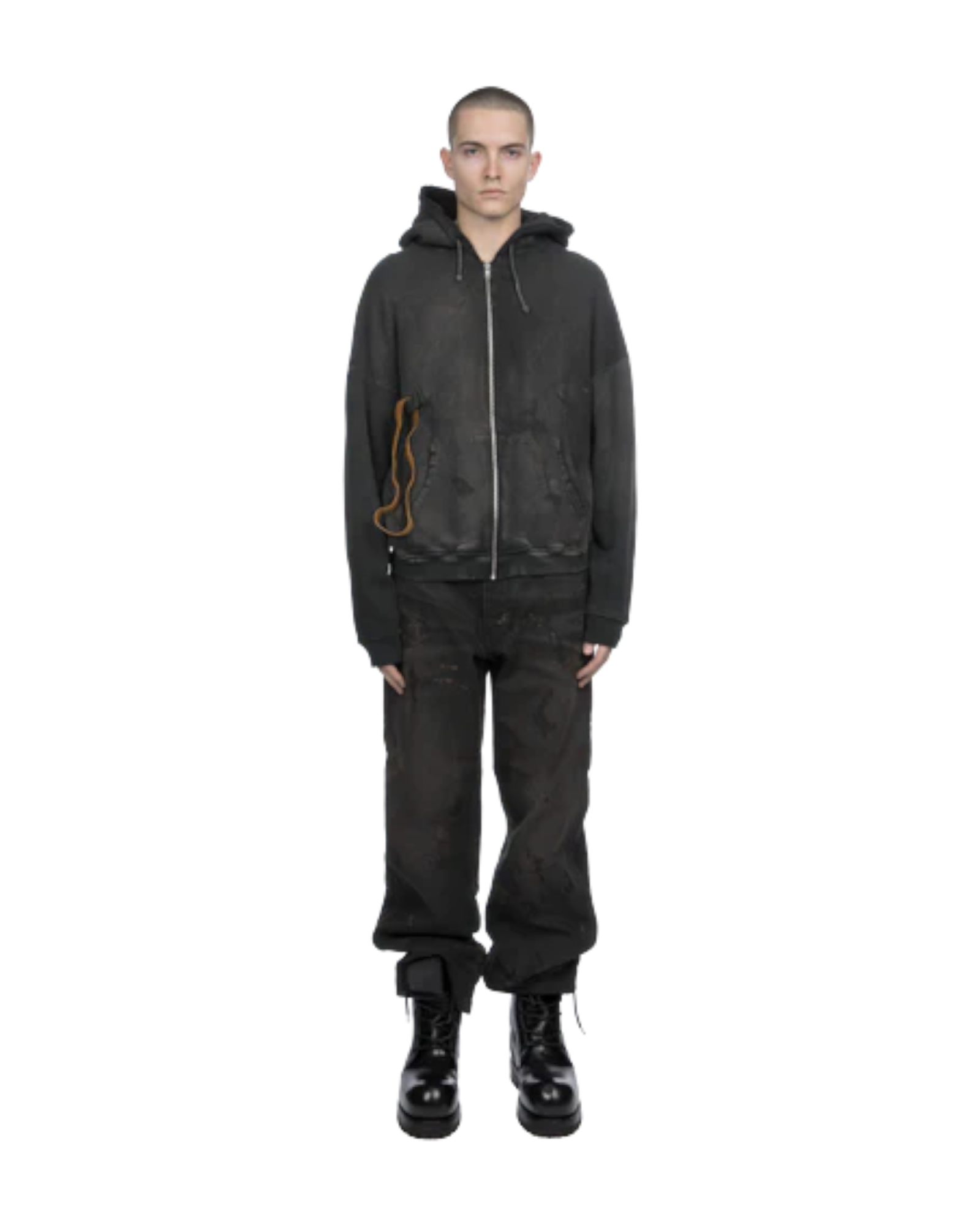 Alexander Digenova Rubber Band Hoodie Intage Black