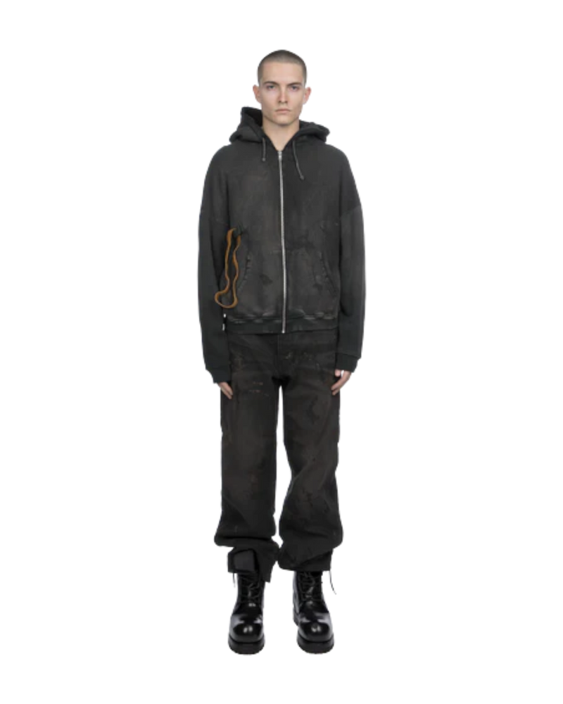 Alexander Digenova Rubber Band Hoodie Intage Black