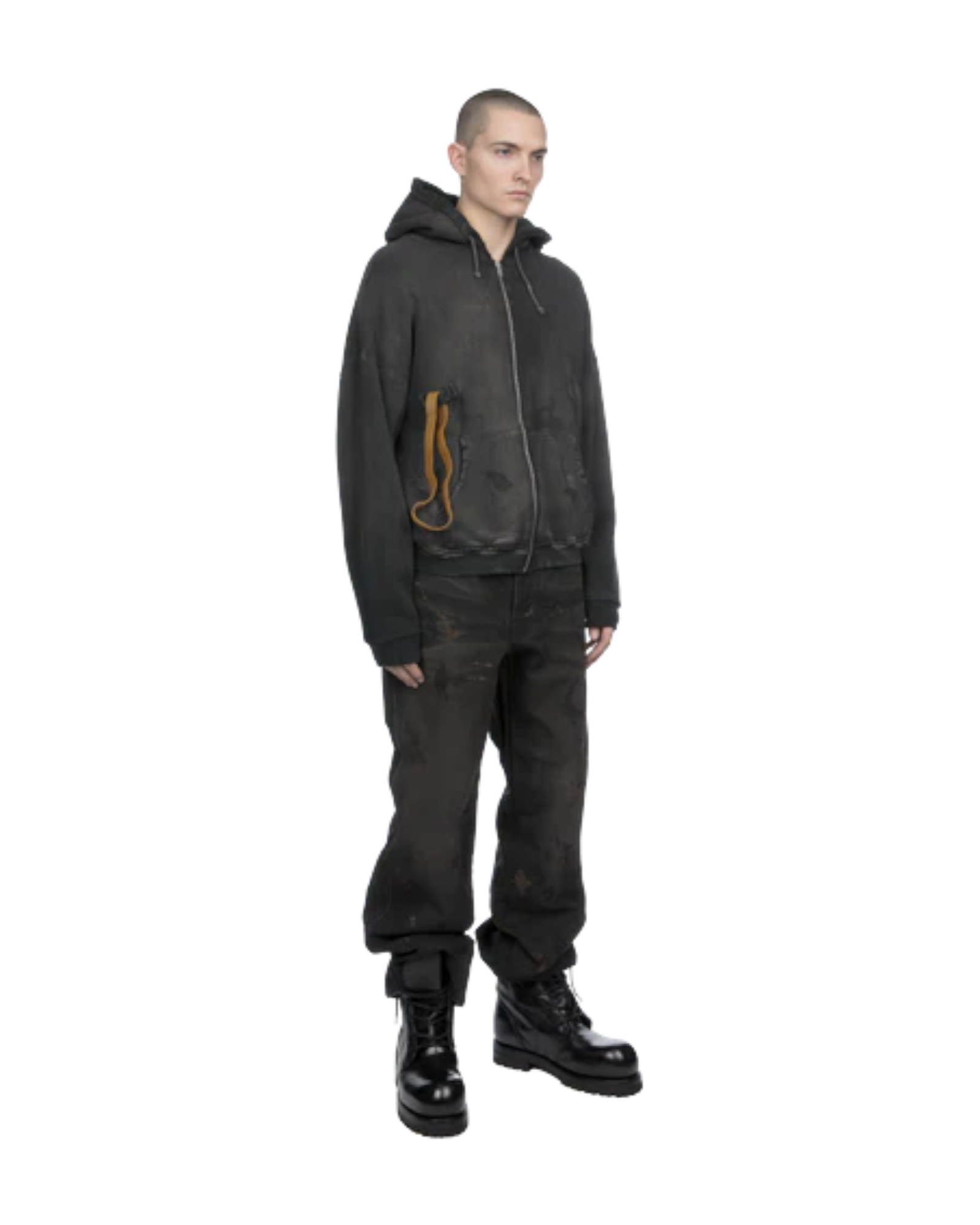 Alexander Digenova Rubber Band Hoodie Intage Black