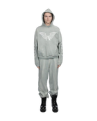 Alexander Digenova Logo Hoodie Thrashed Sky Blue