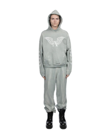 Alexander Digenova Logo Hoodie Thrashed Sky Blue