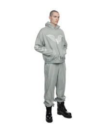 Alexander Digenova Logo Hoodie Thrashed Sky Blue