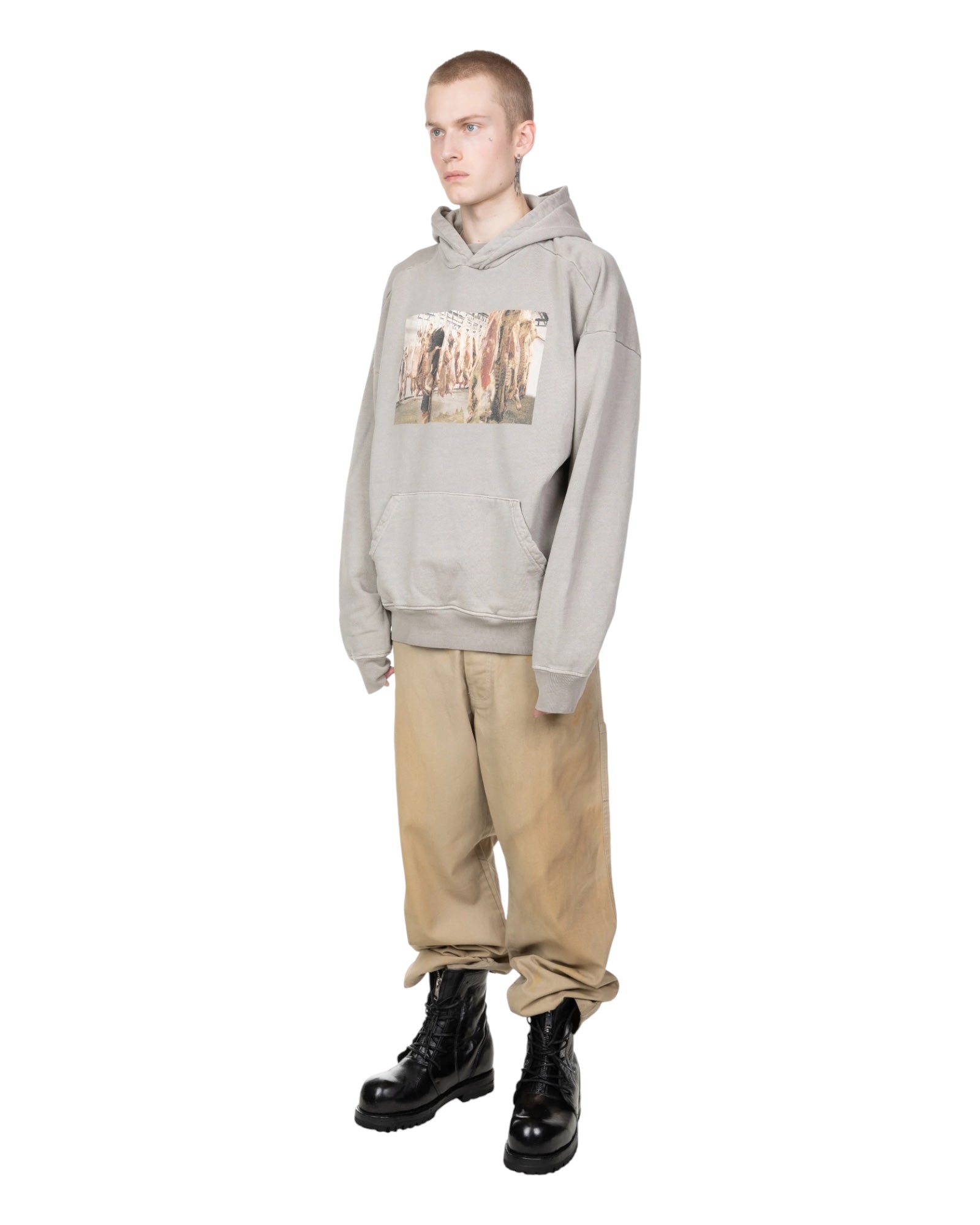 Alexander Digenova Meat Locker Hoodie Grey | VAVA STORE
