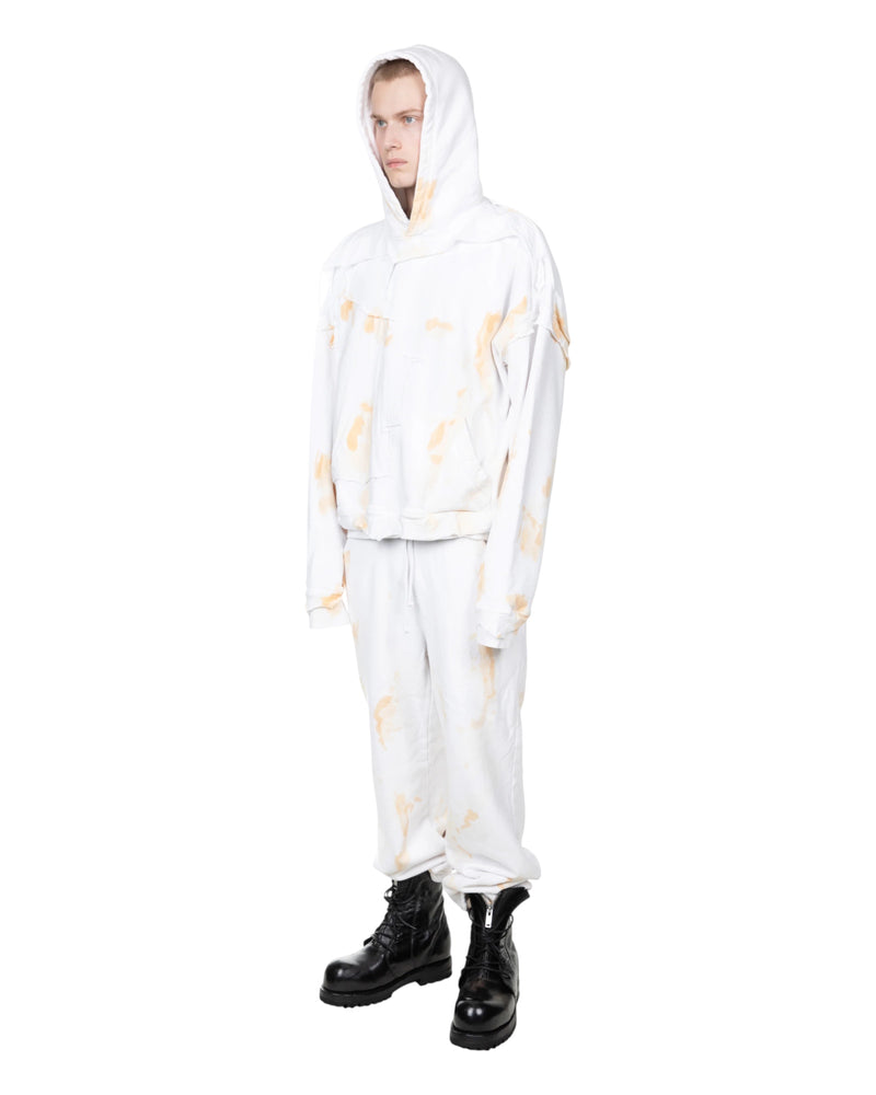 Alexander Digenova Cut Out Hoodie White