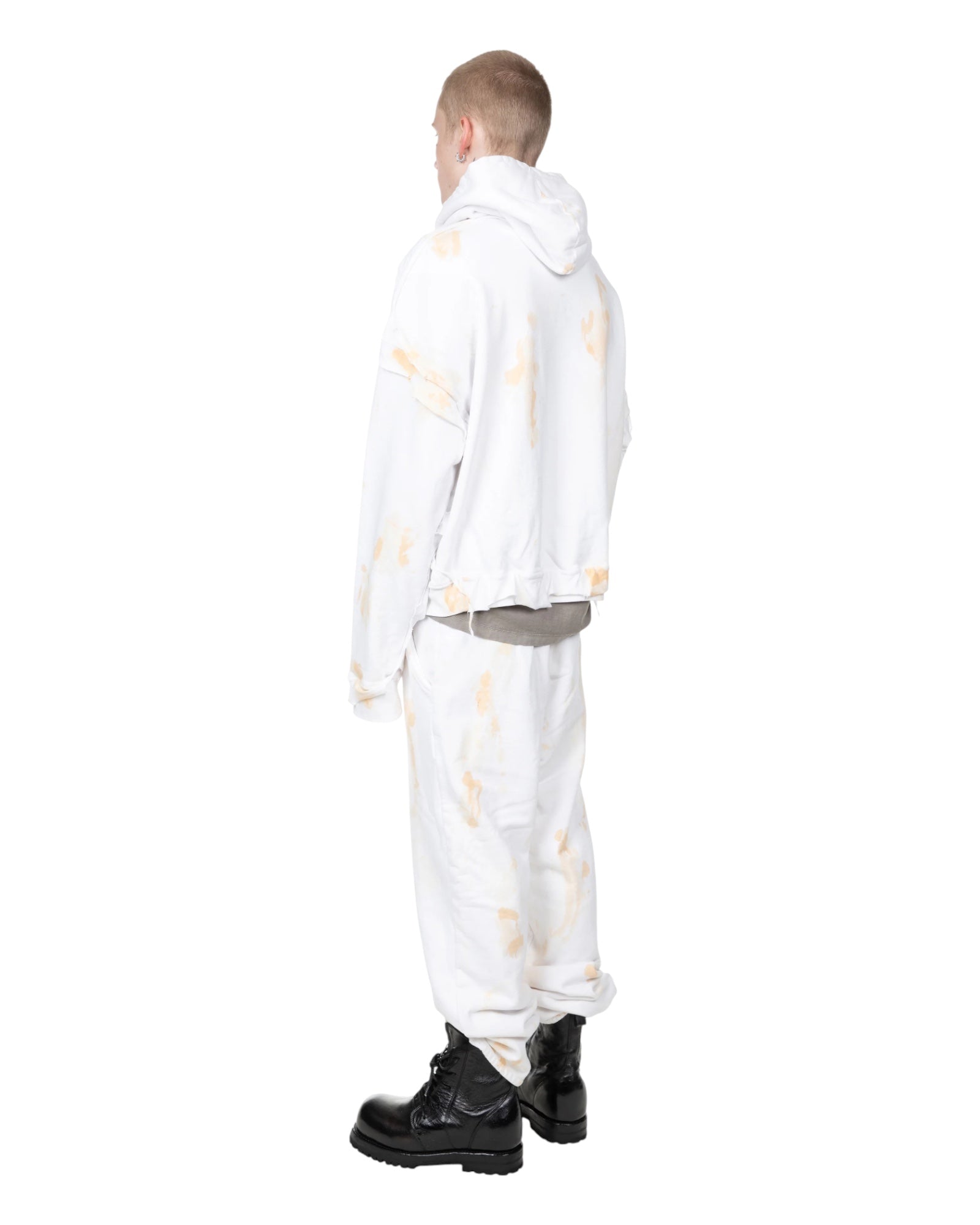 Alexander Digenova Cut Out Hoodie White
