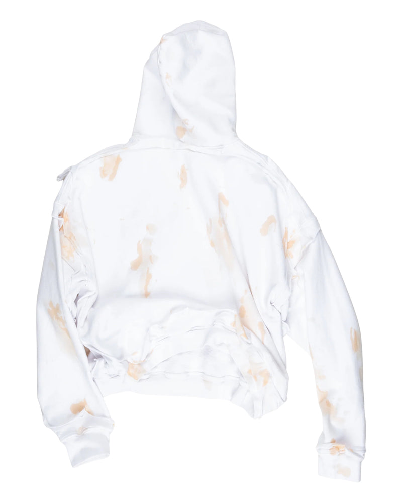 Alexander Digenova Cut Out Hoodie White