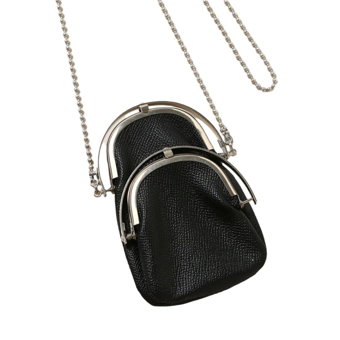 ED ROBERT JUDSON Chain Double Frame Purse Black