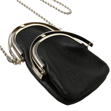 ED ROBERT JUDSON Chain Double Frame Purse Black