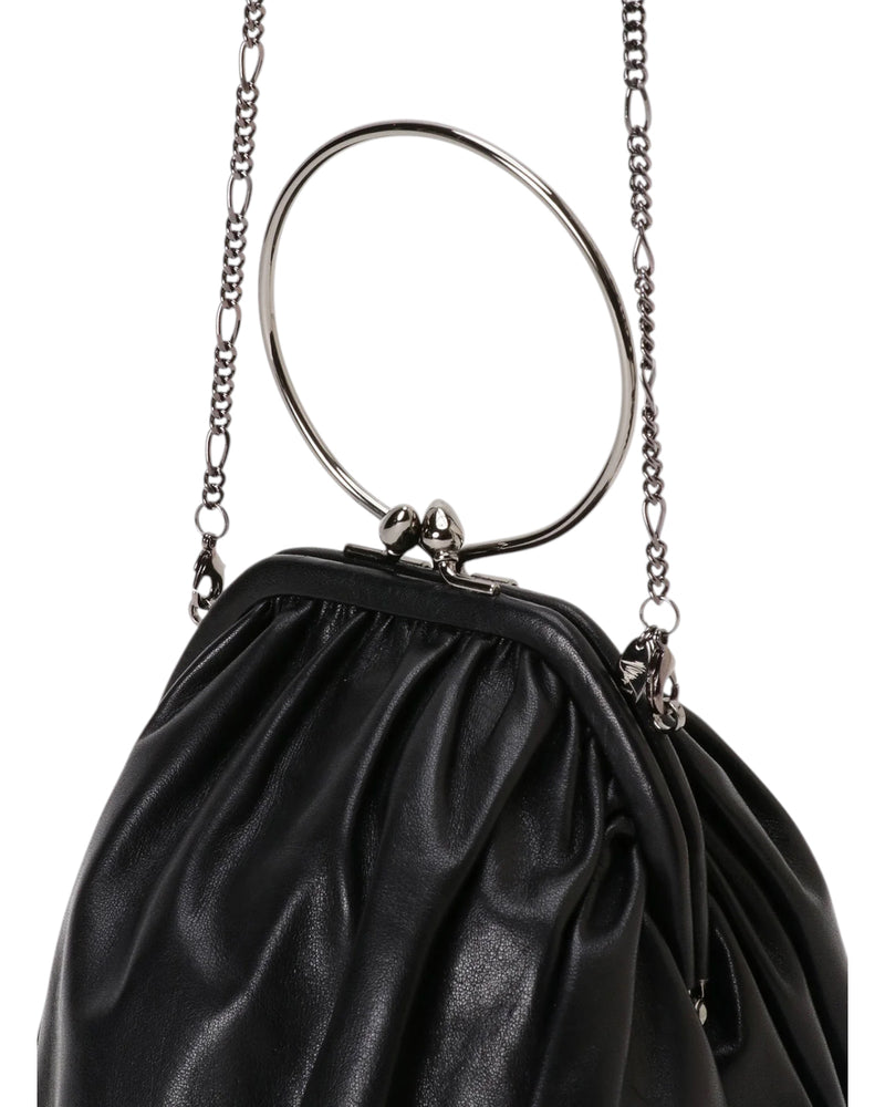 Discord by Yohji Yamamoto Drape Clasp Pouch Black