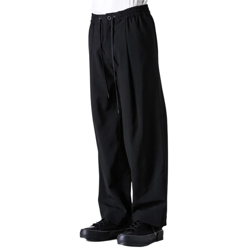 Devoa Loose Fit Wool Pants Black