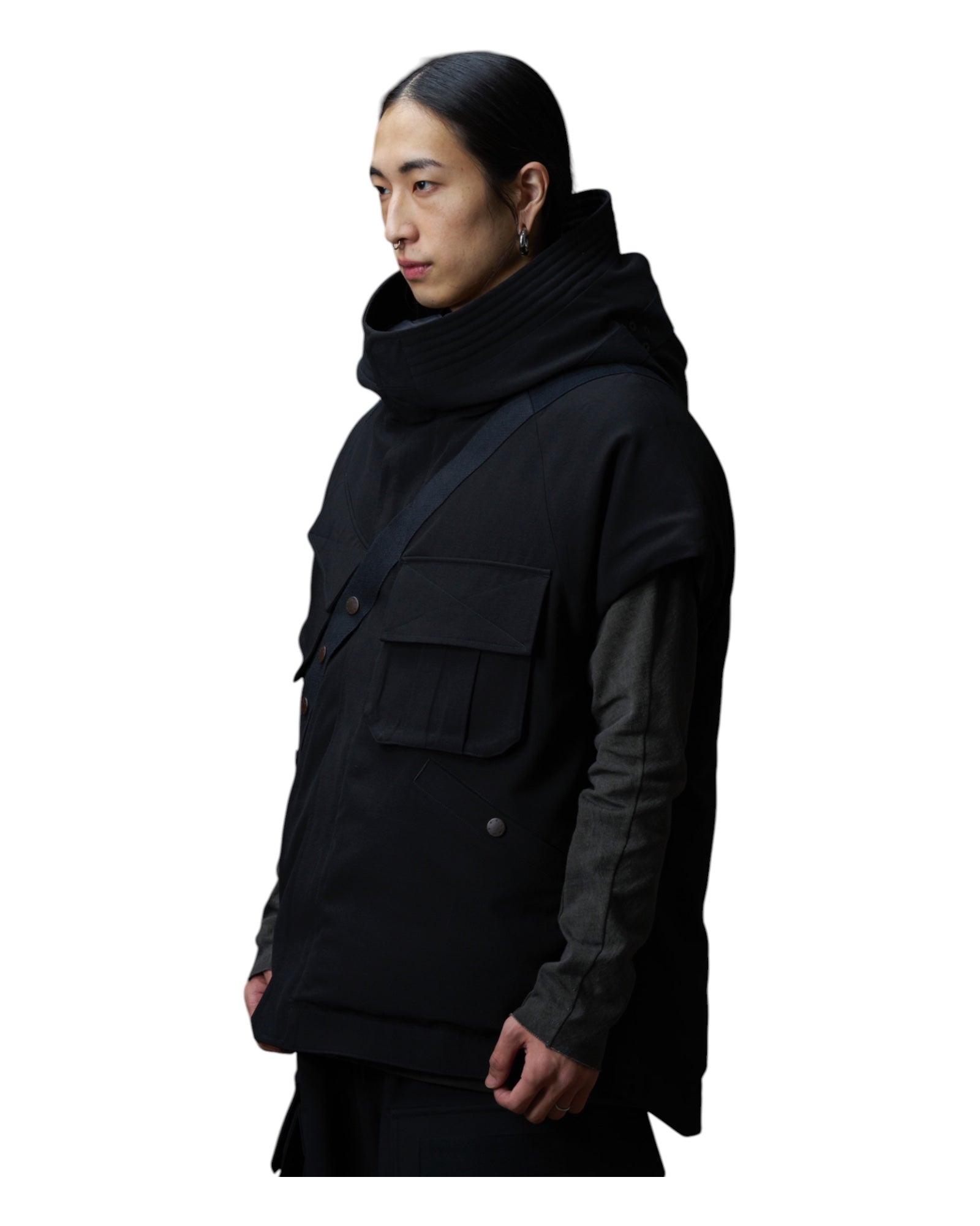 Devoa Down Vest Black