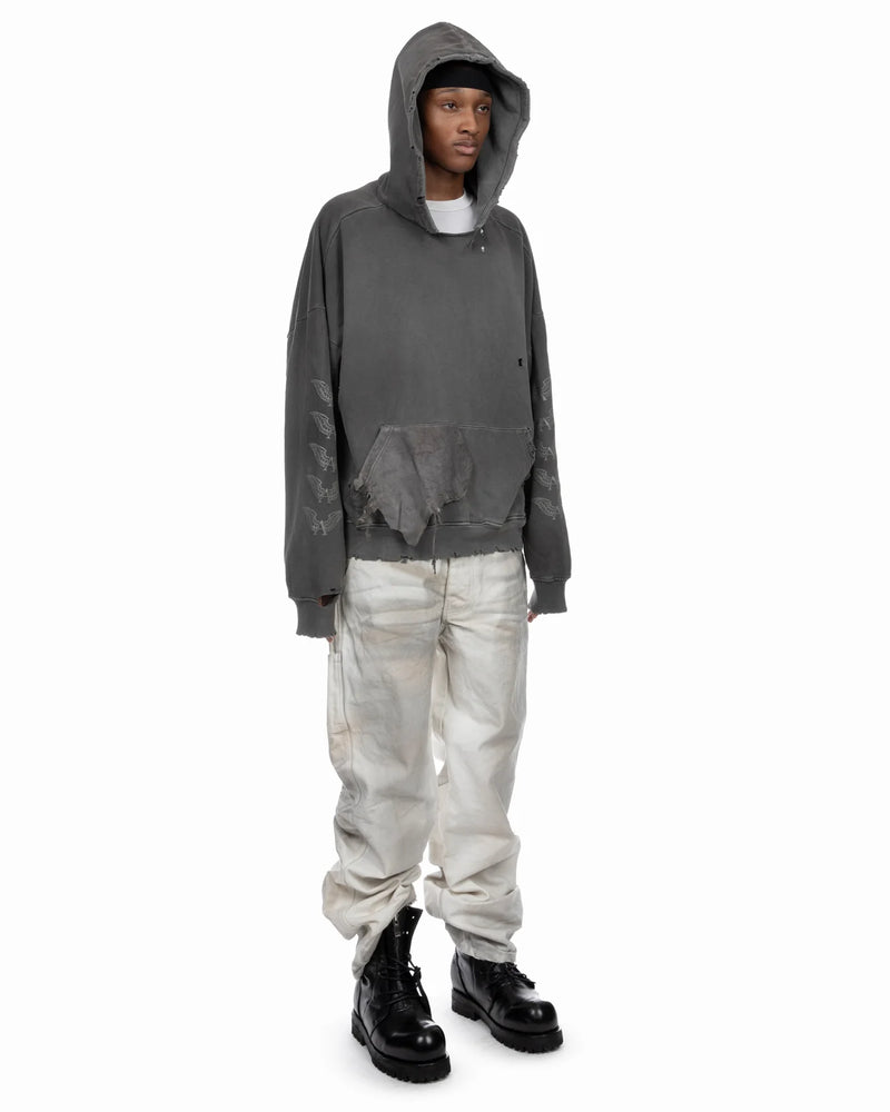 Alexander Digenova Scrap Logo Hoodie Grey