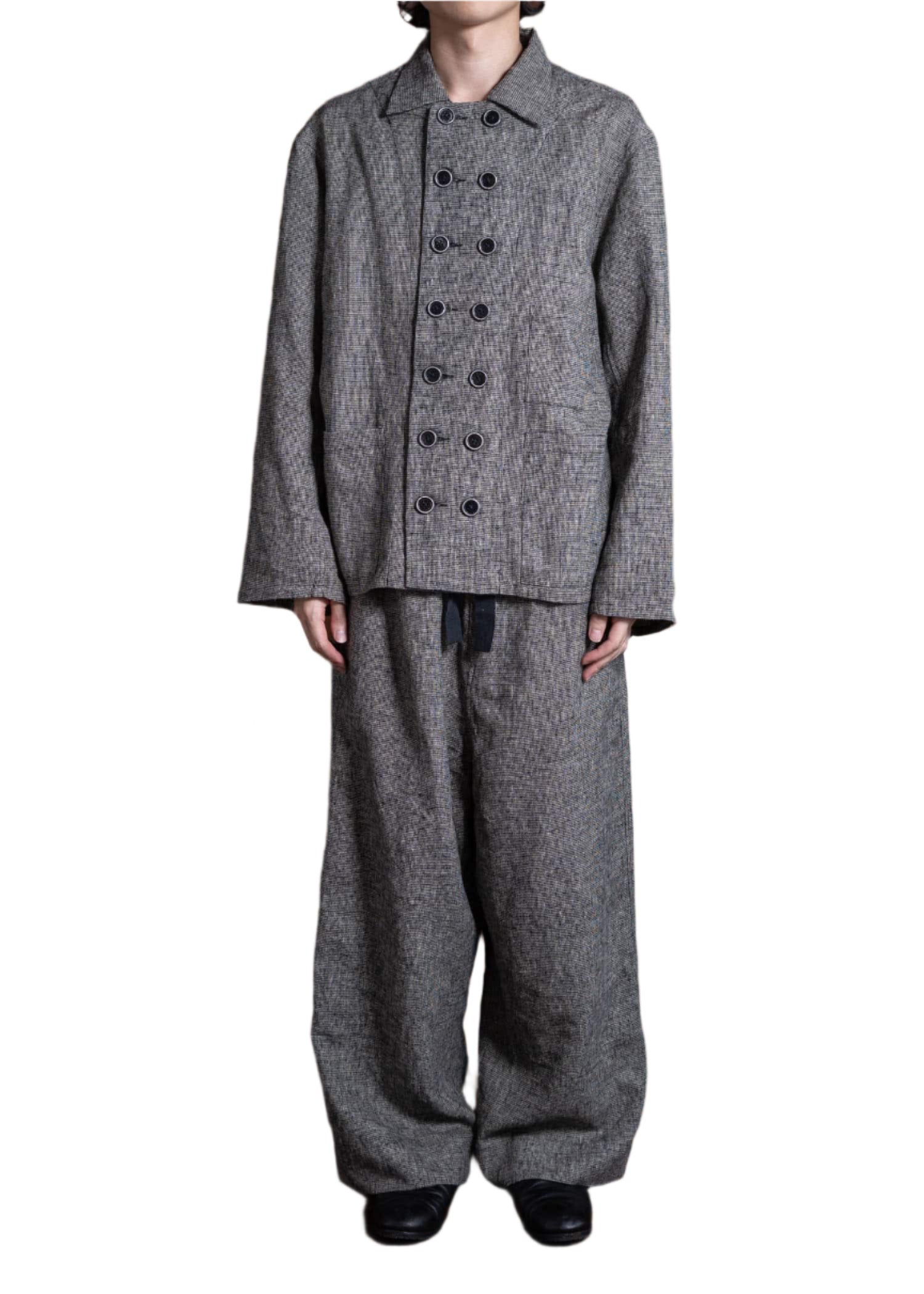 Peng Tai Double Breasted Working Shirt Ash Grey