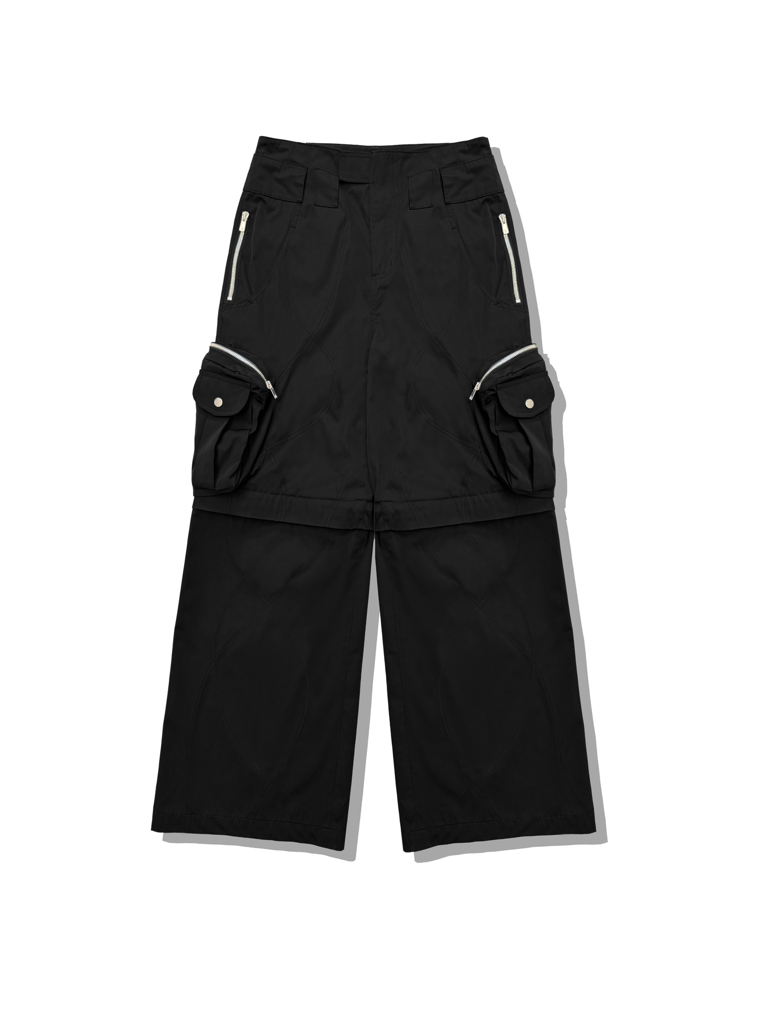FFFPOSTALSERVICE Diffraction Convertible Cargo Trousers Black