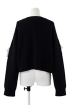 Enfold Motif Elephant Knitted Cardigan Black