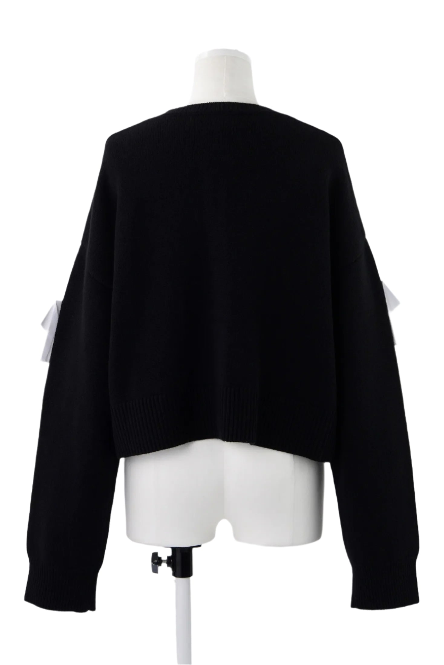 Enfold Motif Elephant Knitted Cardigan Black