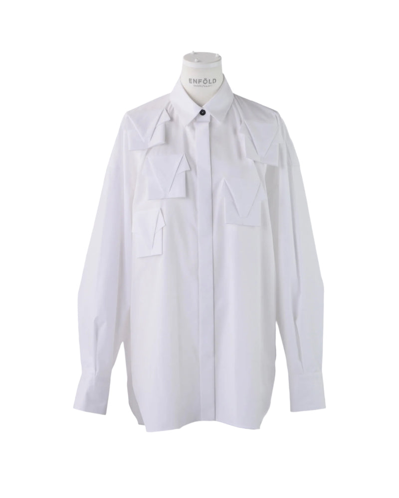 Enfold Motif Shirt White