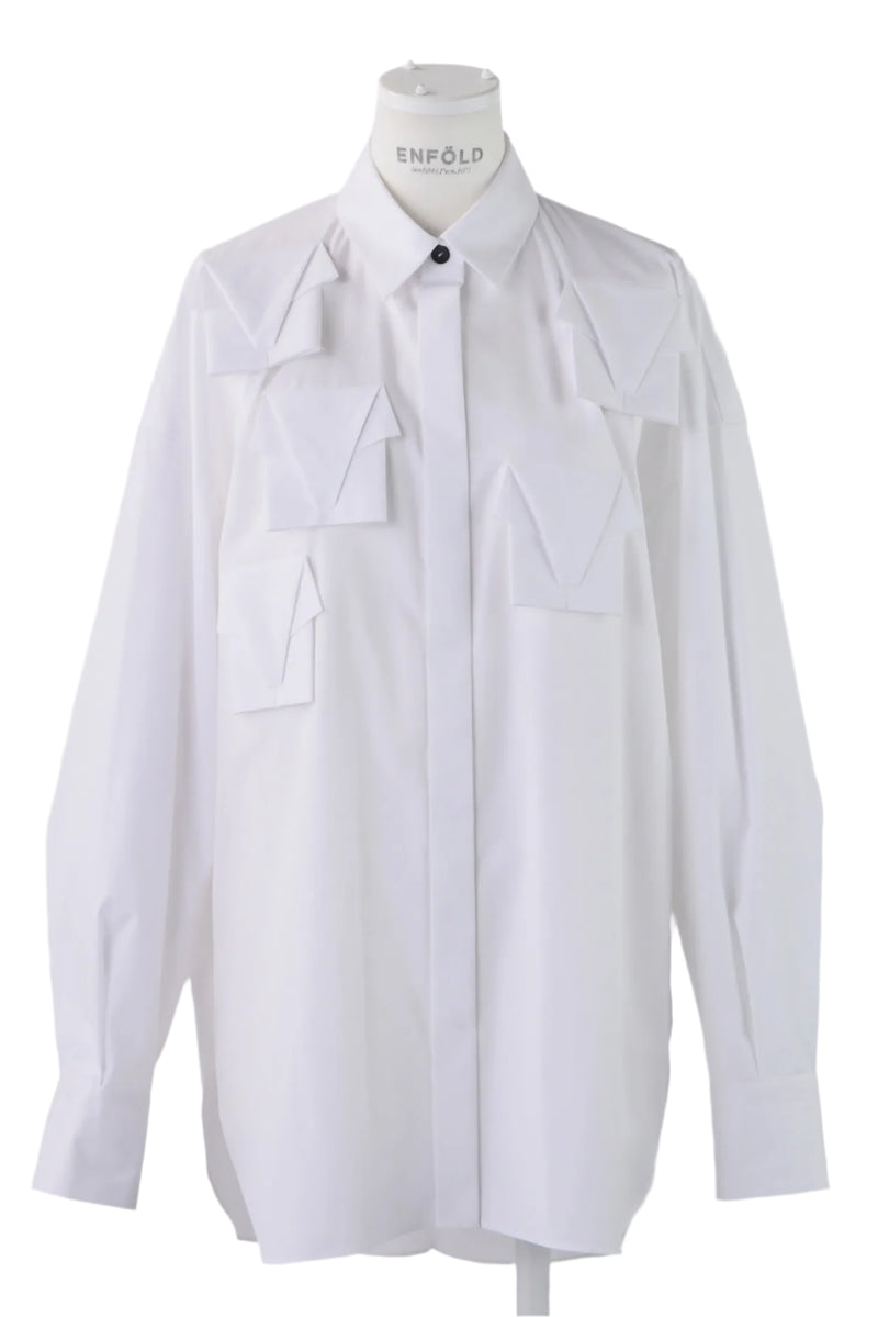 Enfold Motif Shirt White