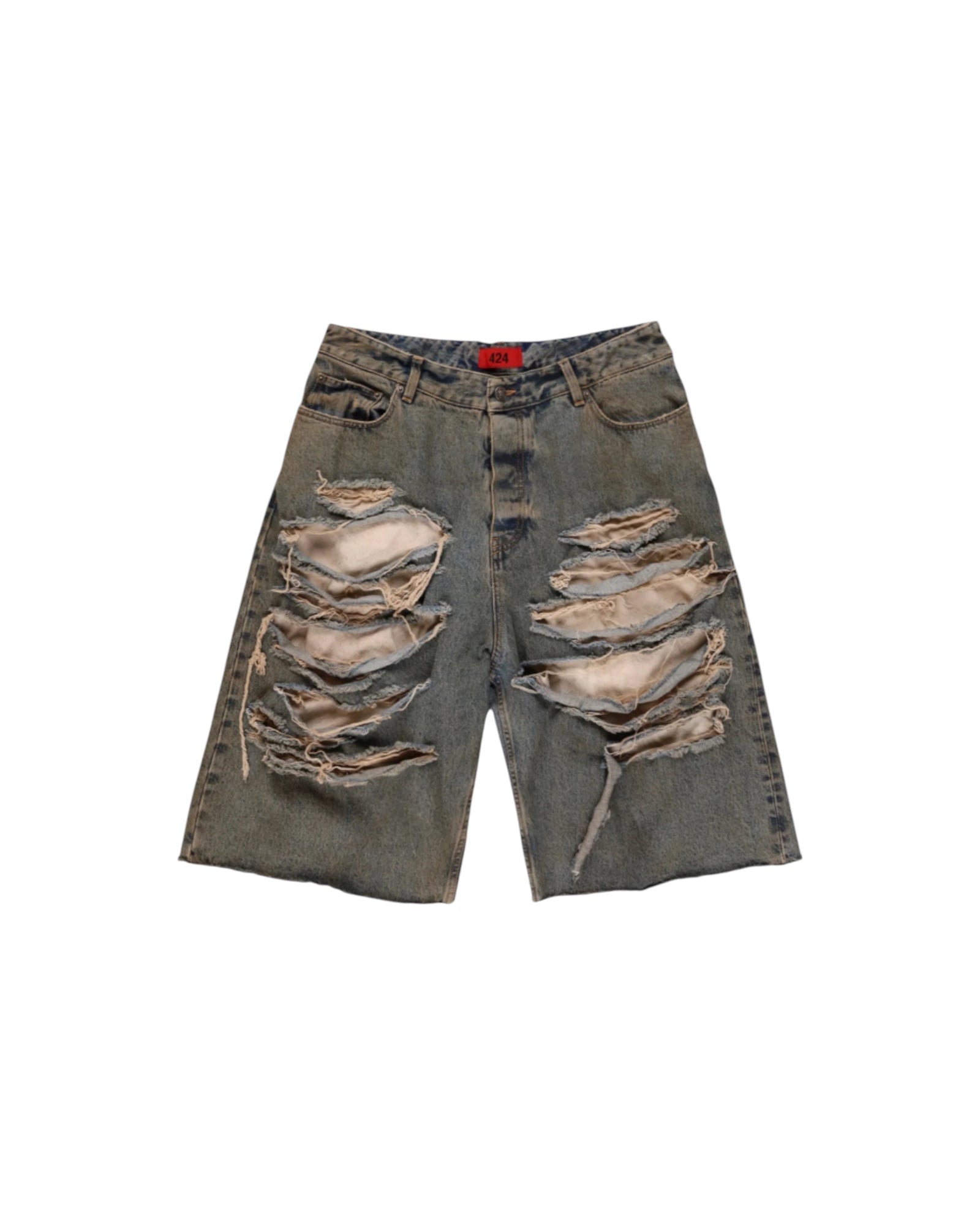424 Big Daddy Denim Shorts Blue