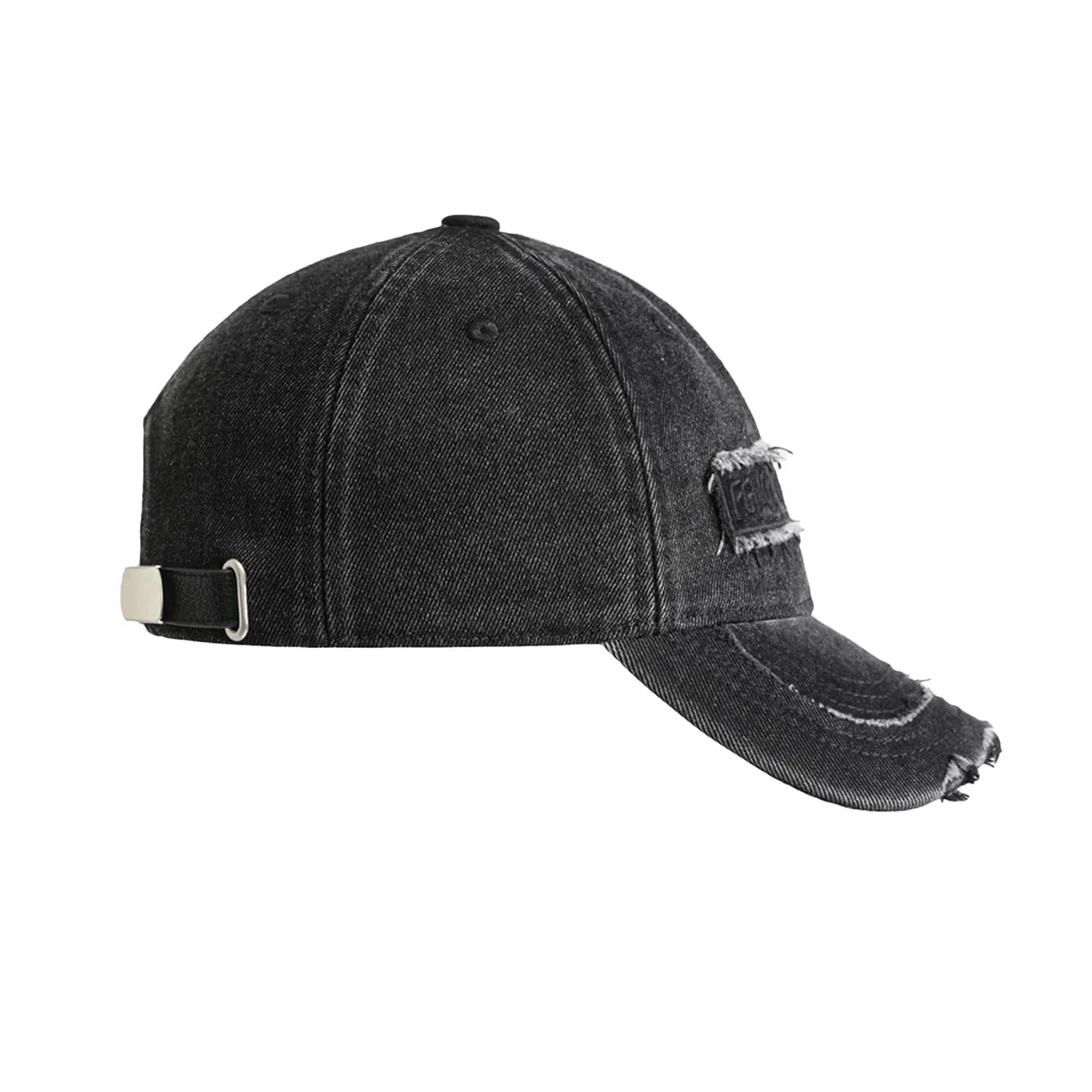 FengChenWang Black Washed Denim Baseball Cap