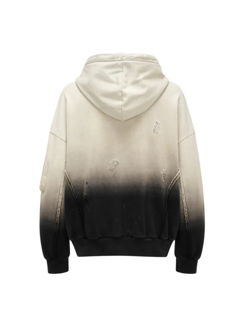 FengChenWang Gradient Washed Deconstruction Zip Hoodie