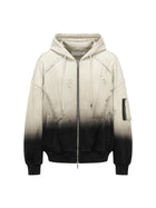 FengChenWang Gradient Washed Deconstruction Zip Hoodie