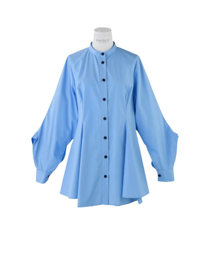 Enfold Flared Shirt Light Blue