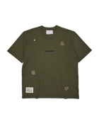 Song For The Mute x Birkenstock 'The Gardener' Crochet Flower T-Shirt Overdyed Army Green