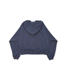 FFFPOSTALSERVICE Curved Zip Round Hem Hoodie Ghost Lilac