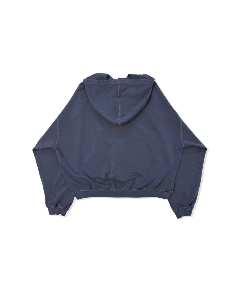 FFFPOSTALSERVICE Curved Zip Round Hem Hoodie Ghost Lilac