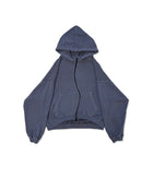 FFFPOSTALSERVICE Curved Zip Round Hem Hoodie Ghost Lilac