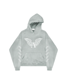 Alexander Digenova Logo Hoodie Thrashed Sky Blue