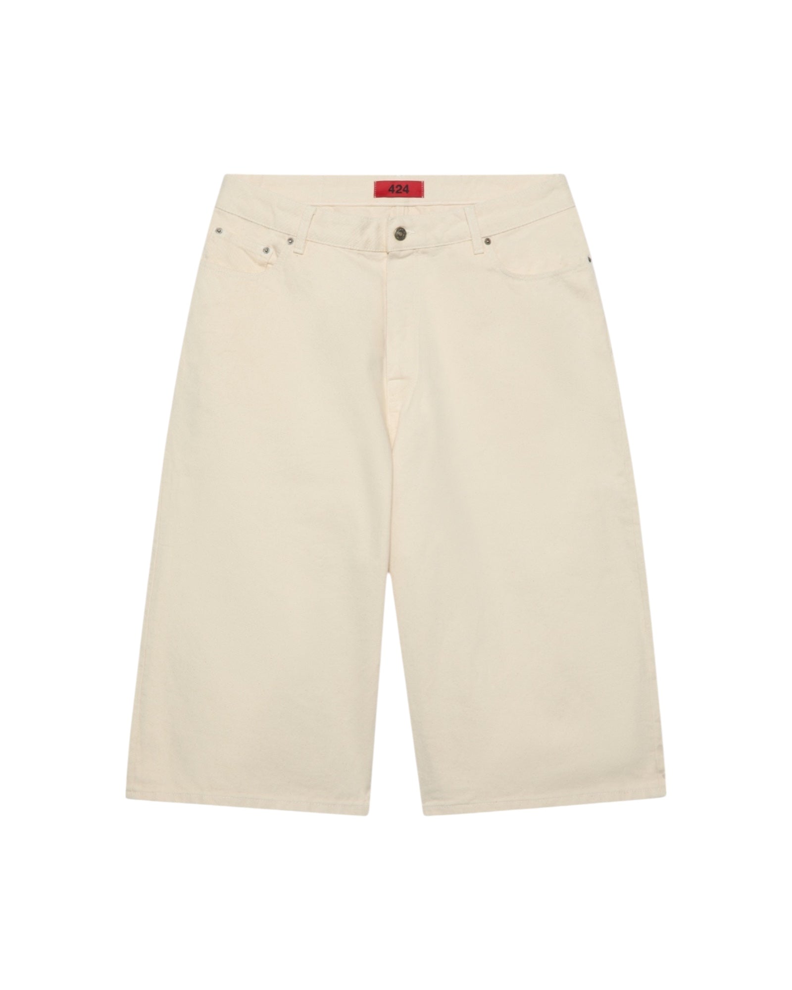 424 Big Daddy Denim Shorts White