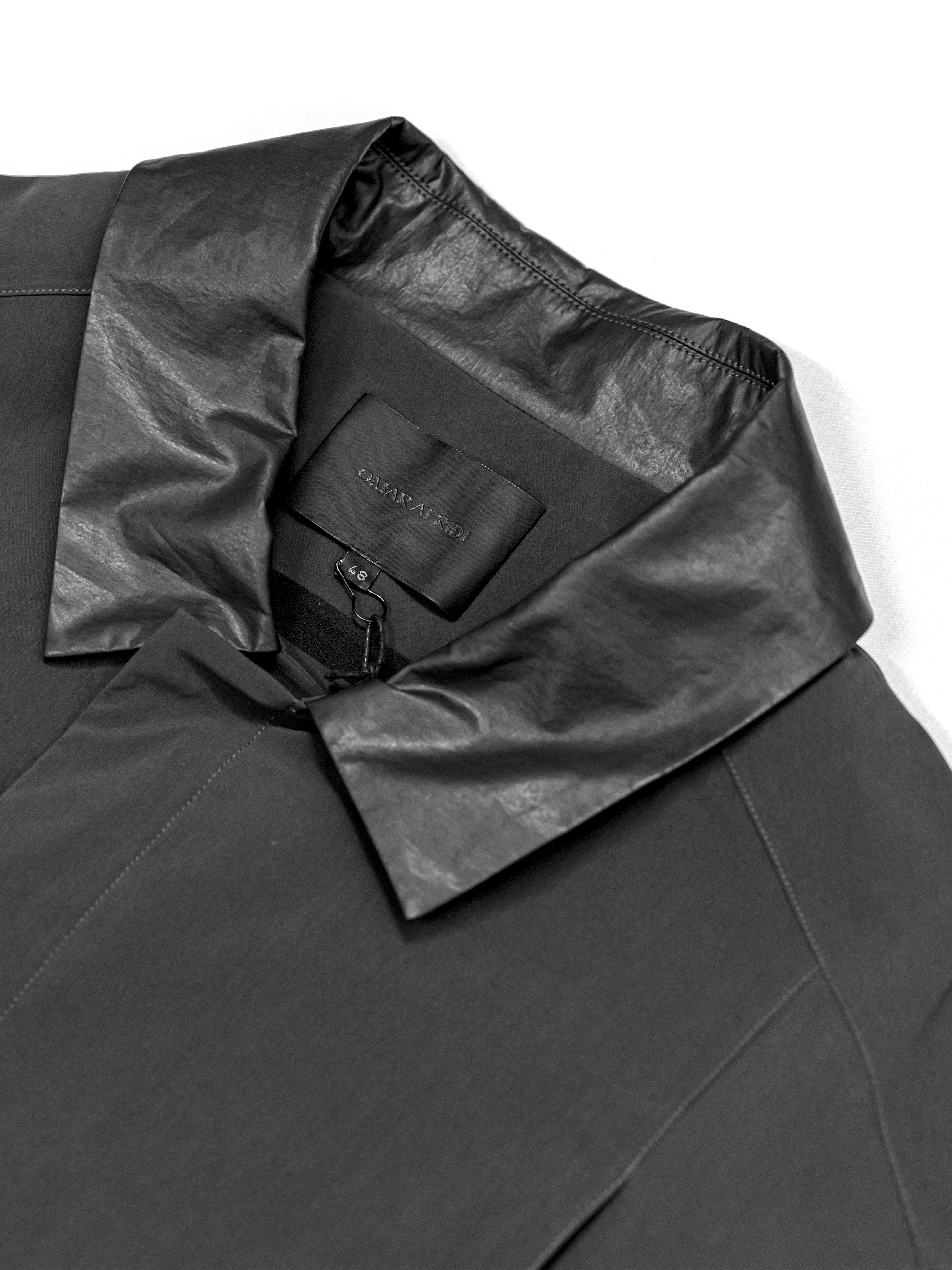 Omar Afridi Gstaad Coat Charcoal - Water Repellent Coat | VAVA STORE
