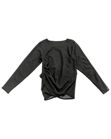 Omar Afridi Draped Long Sleeve Tee Black