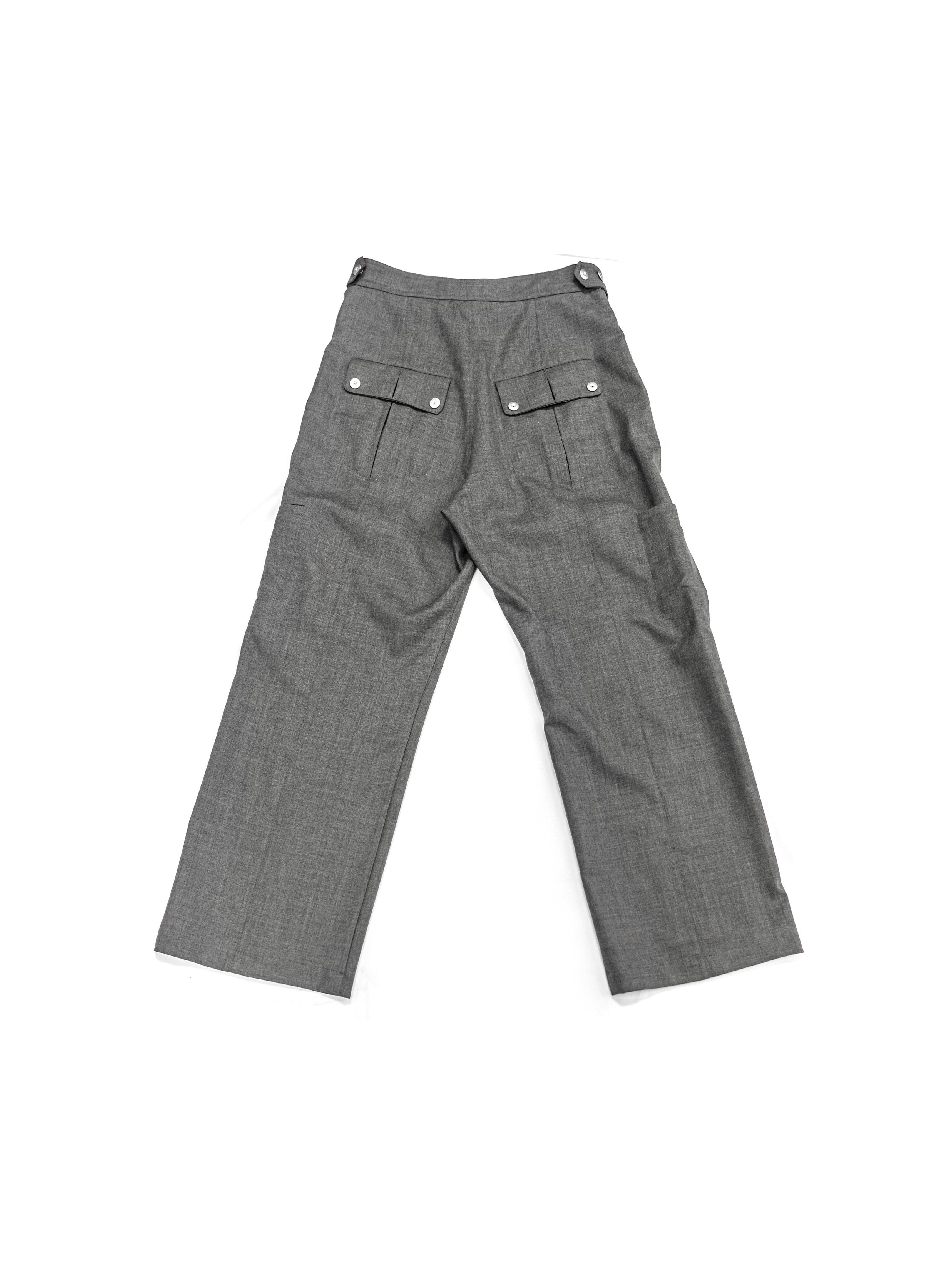 Omar Afridi Carol Trousers Ash - Designer Trousers | VAVA STORE