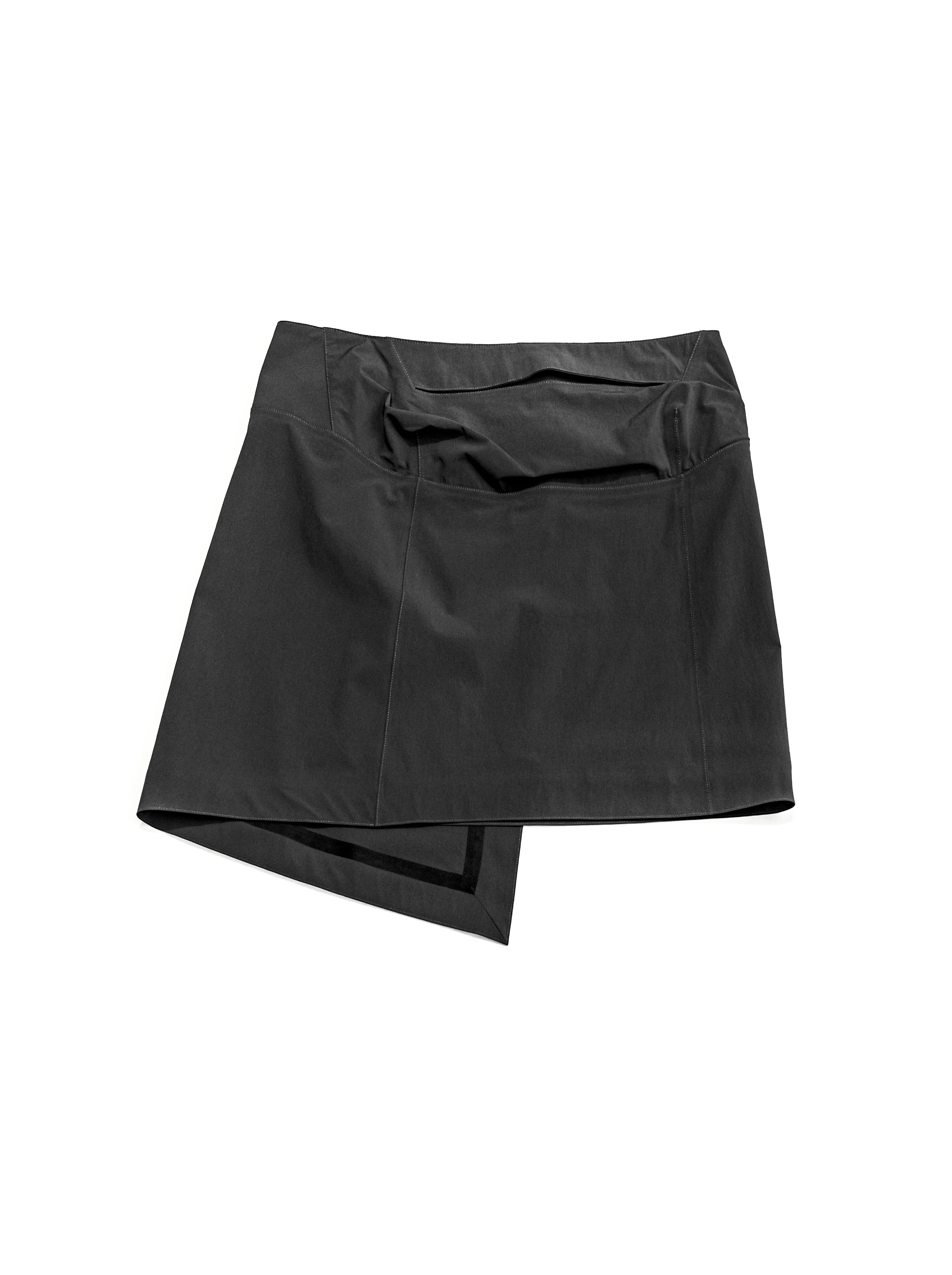 omar afridi wrapped skirt サイズ46 Omar Afridi Wrapped Skirt Charcoal - Designer Skirt | VAVA STORE