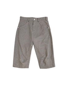 Omar Afridi Knee Darted Flare Shorts Jacquard
