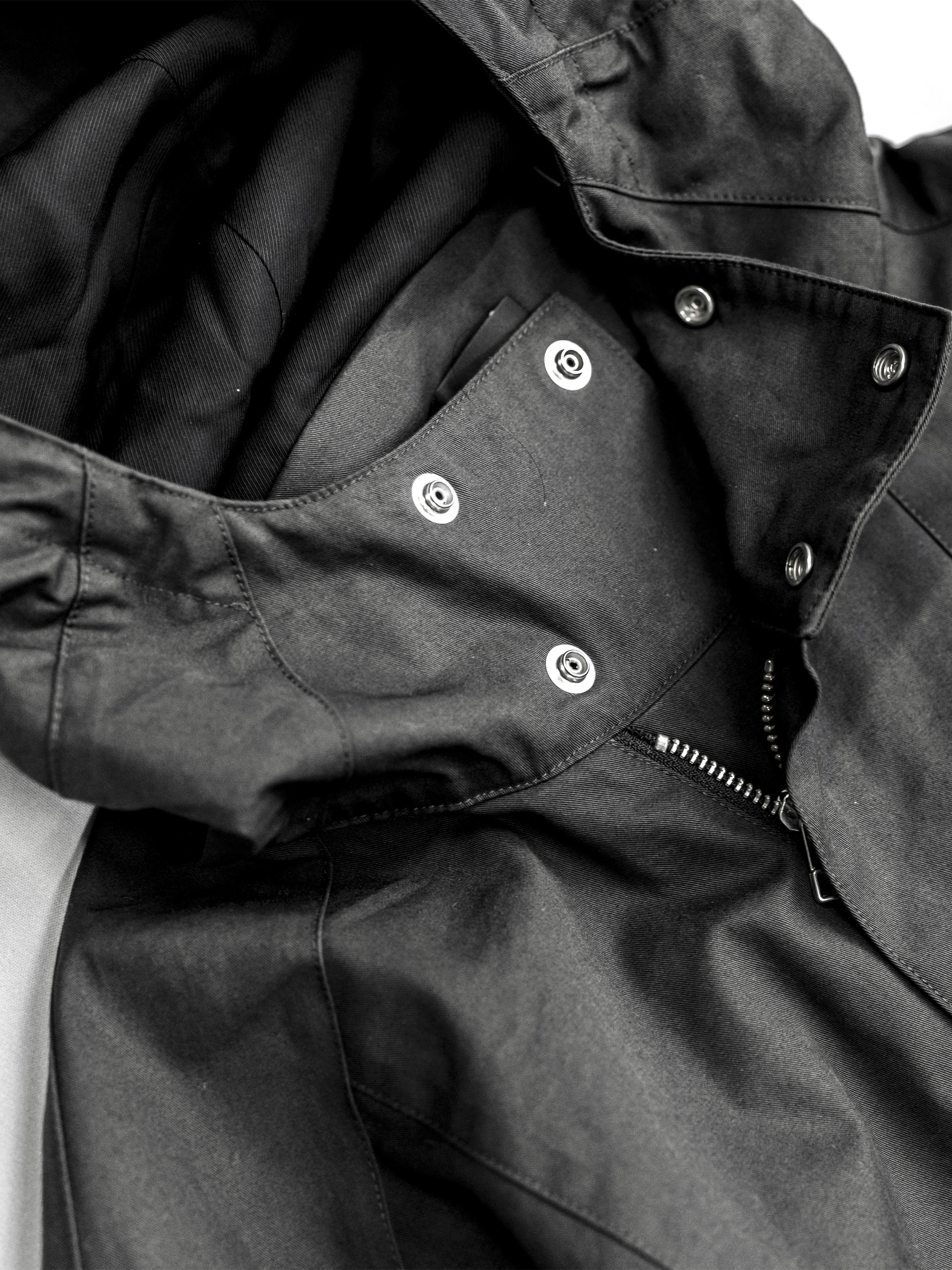 Omar Afridi Aidos Parka Charcoal - Designer Parka | VAVA STORE