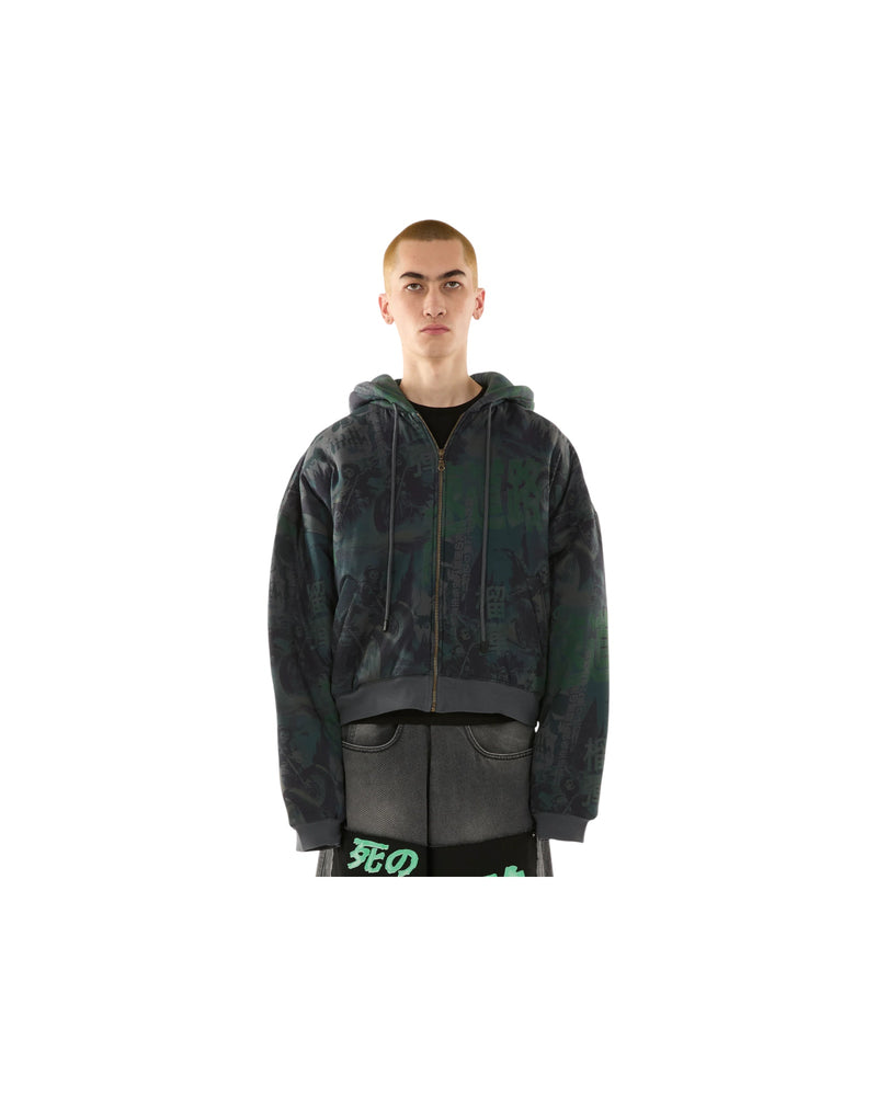 Luu Dan Wadded Hoodie Scenic Ghost Riders/Dark Smoke