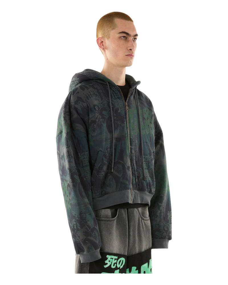 Luu Dan Wadded Hoodie Scenic Ghost Riders/Dark Smoke